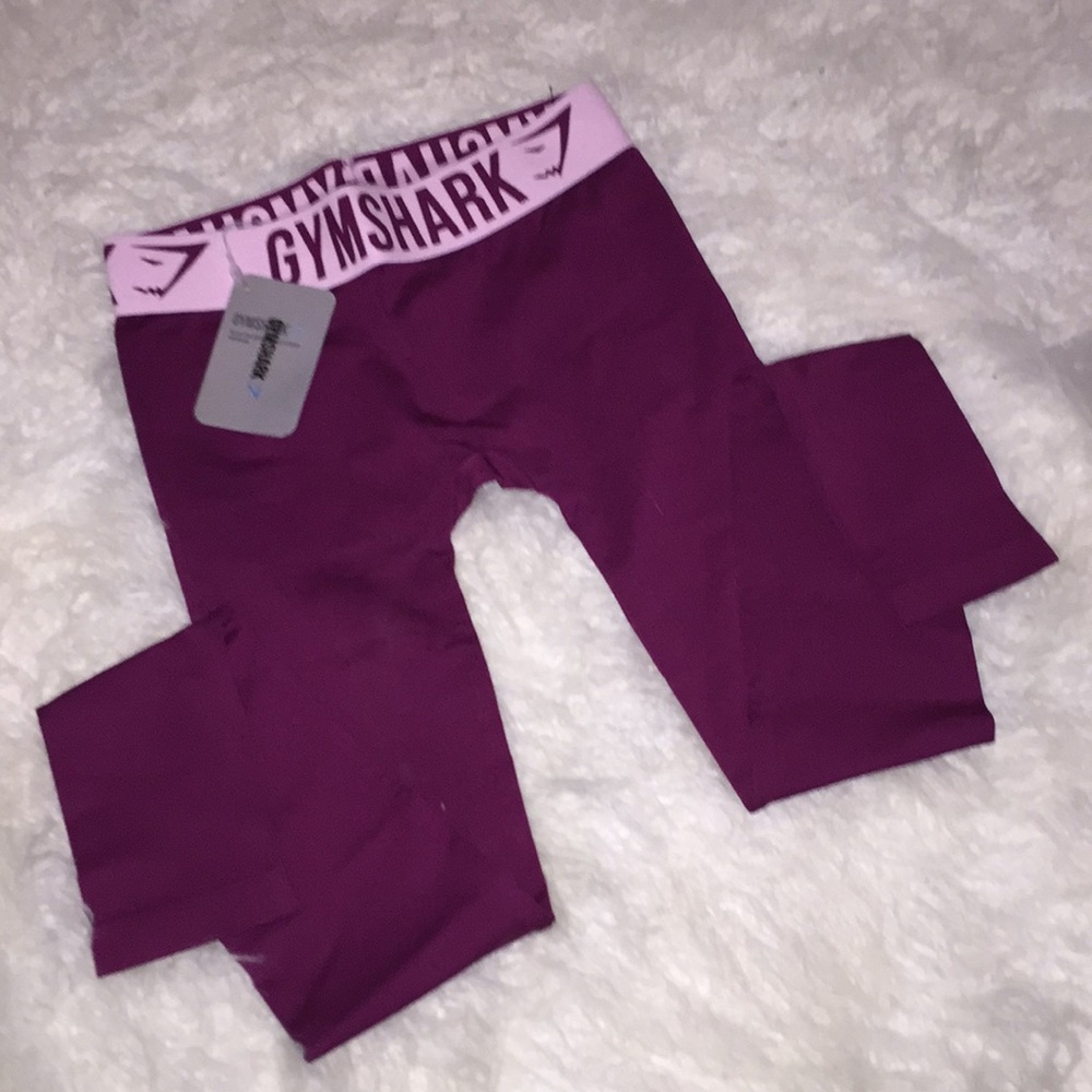 XS GYMSHARK Fit Legging Deep Plum/Chalk Pink